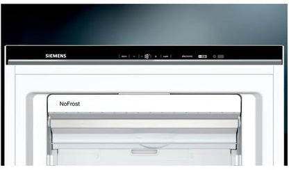 Siemens GS54NAWCV iQ500 Gefrierschrank, 176 x 70 cm, 327 L, noFrost nie wieder abtauen, bigBox Platz für großes Gefriergut, varioZone flexible Glas-und Schubladen, Weiß
