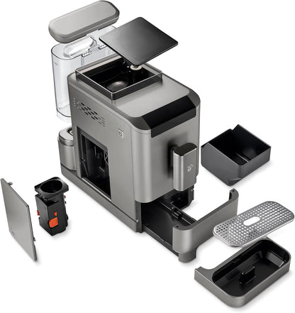 Tchibo Kaffeevollautomat Esperto2 Caffè mit 2-Tassen-Funktion für Caffè Crema und Espresso, Granite Black - INKLUSIVE Kaffeeprobierset GRATIS