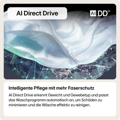 LG F4WV7080, Klasse A, Frontlader-Waschmaschine 8 kg, 1400 U/Min, AI Direct Drive, Wi-Fi, Tiefenreinigung mit Dampf, Groe Kapazitt, TRIPLE A, Auentür aus Sicherheitsglas, 62 x 60 x 85 cm  Wei