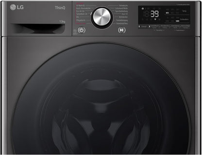 LG F4WV7080, Klasse A, Frontlader-Waschmaschine 8 kg, 1400 U/Min, AI Direct Drive, Wi-Fi, Tiefenreinigung mit Dampf, Groe Kapazitt, TRIPLE A, Auentür aus Sicherheitsglas, 62 x 60 x 85 cm  Wei