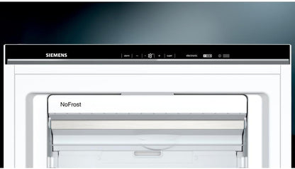 Siemens GS54NAWCV iQ500 Gefrierschrank, 176 x 70 cm, 327 L, noFrost nie wieder abtauen, bigBox Platz für großes Gefriergut, varioZone flexible Glas-und Schubladen, Weiß