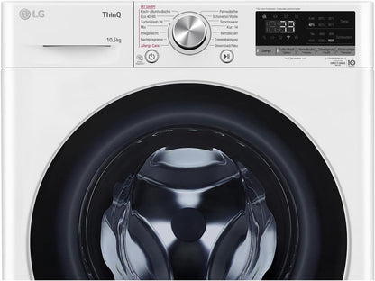 LG F4WV7080, Klasse A, Frontlader-Waschmaschine 8 kg, 1400 U/Min, AI Direct Drive, Wi-Fi, Tiefenreinigung mit Dampf, Groe Kapazitt, TRIPLE A, Auentür aus Sicherheitsglas, 62 x 60 x 85 cm  Wei